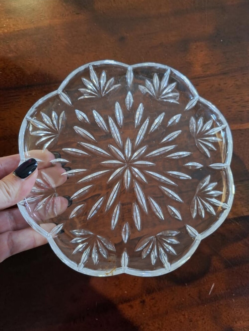 NIB Vintage Princess House Plates Luncheon Clear Plates Set Of 4 6209